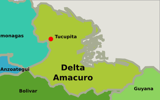 Mapa de busqueda inmuebles en Delta Amacuro Venezuela
